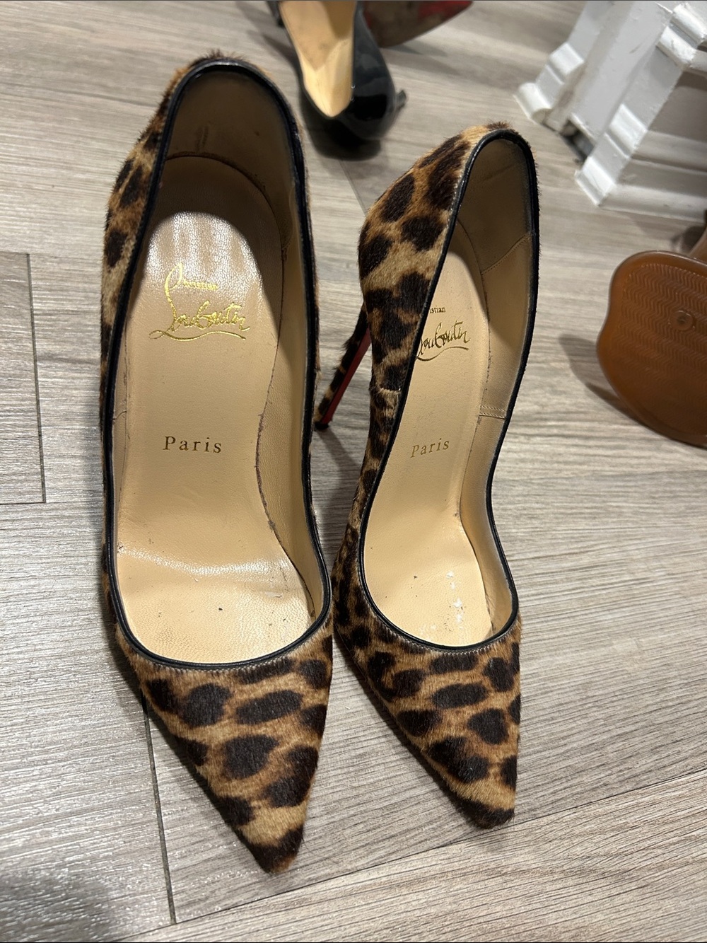 Christian Louboutin So Kate AUTHENTIC 120mm Leopard cowhide